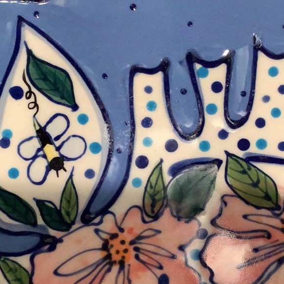 Diane Stoneware Artware Come Dream With Me Lipstick Fish Plate - Picture 6 of 9